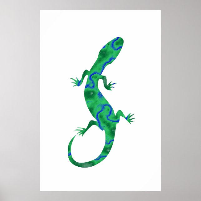 Poster Gecko vert (Devant)