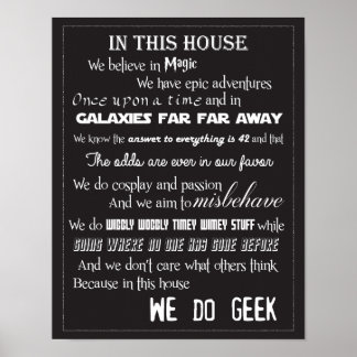 Poster Geek - B/W