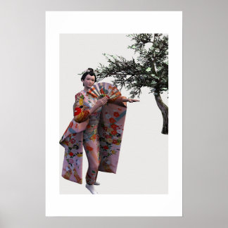 Poster Geiko au printemps