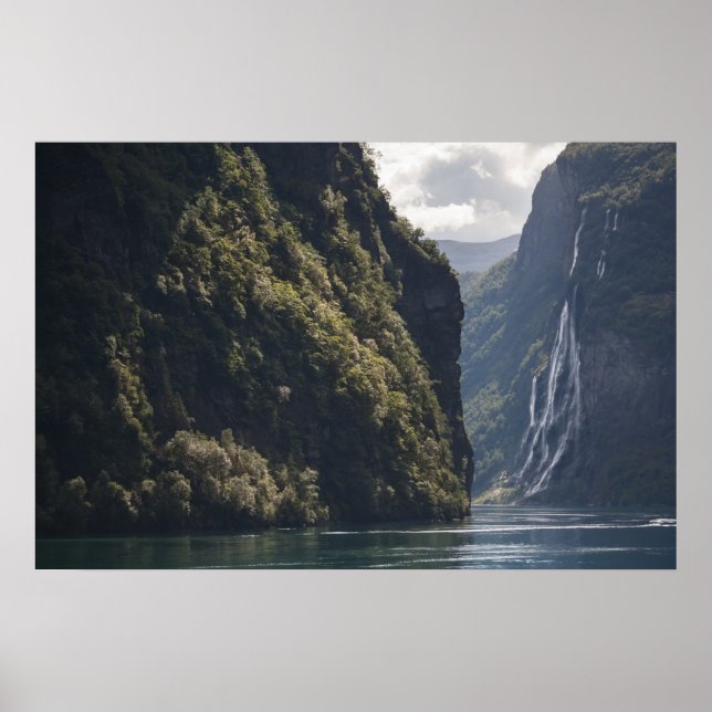 Poster Geiranger Fjord Norvège (Devant)