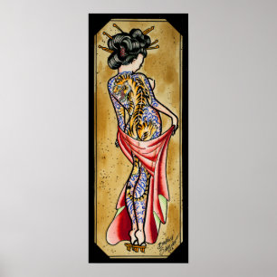 Poster Geisha de tigre
