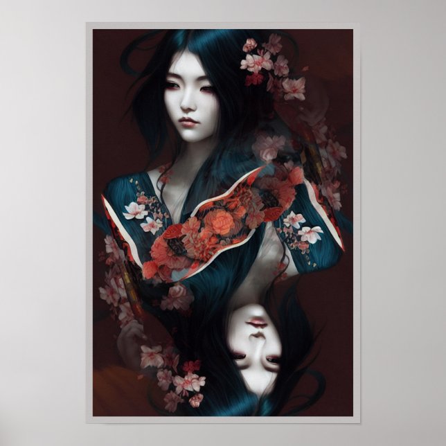 Poster Geisha in Kimono I (Devant)