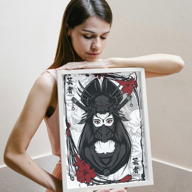 Poster Geisha masqué (Créateur téléchargé)