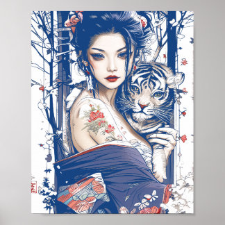 Poster Geisha tiger shogun’s Geisha 89003
