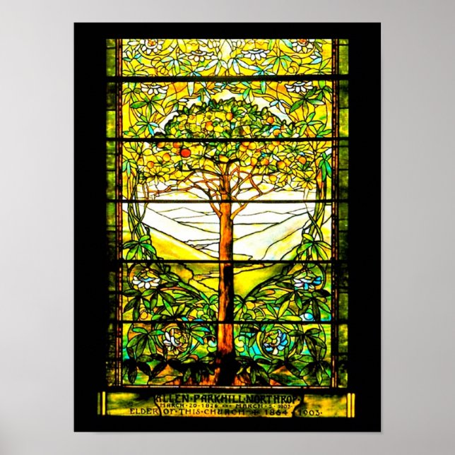 Poster-gekettetes Glas-Louis Tiffany 104 Poster (Vorne)