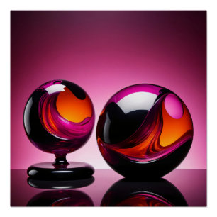 Poster Gels de verre chromatiquement colorés en réflexion