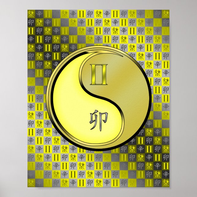 Poster Gemini et lapin de métal (Devant)