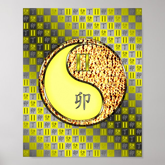 Poster Gemini et Rabbit Feu (Devant)