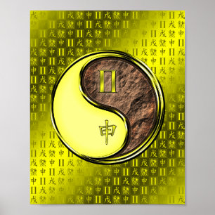 Poster Gemini et singe de la Terre