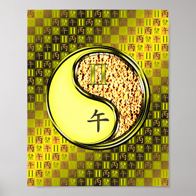 Poster Gemini & Fire Horse (Devant)