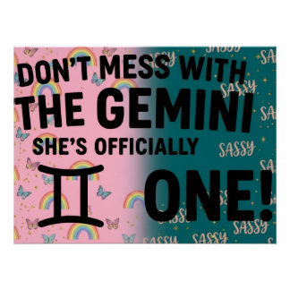 Poster Gemini First Birthday