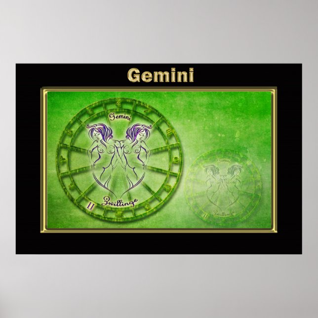 Poster Gemini Zodiac (Devant)