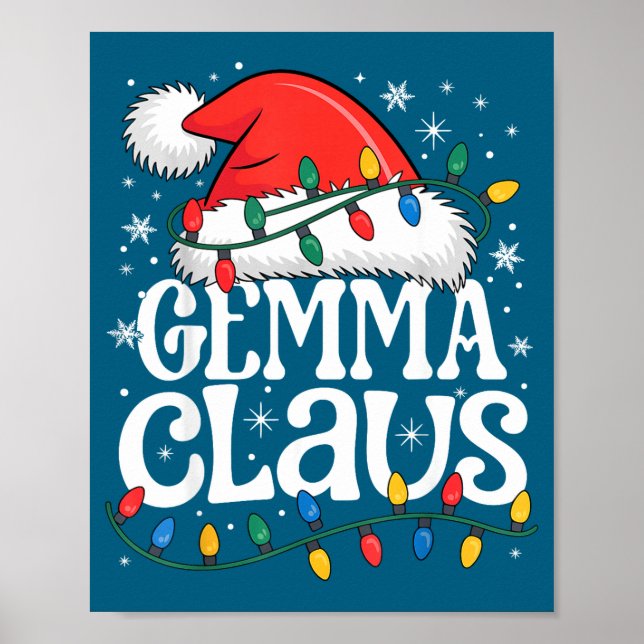 Poster Gemma Claus Funny Xmas Christmas Grandma Holiday S (Devant)