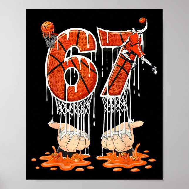 Poster Gen Alpha Slang Kids 67 Basketball Ice Cream Drip  (Devant)