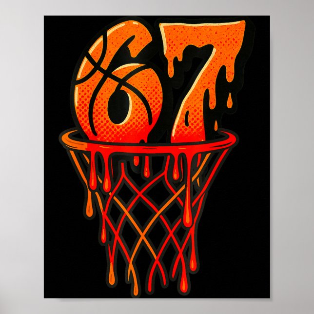 Poster Gen Alpha Slang Kids 67 Basketball Ice Cream Drip  (Devant)