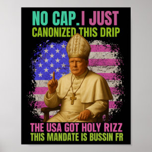 Poster Gen Alpha Slang Trump En Réputation Pape De L'Égli