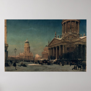 Poster Gendarmenmarkt en hiver, 1857
