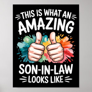 Poster Gendre incroyable cadeau drôle papa mari