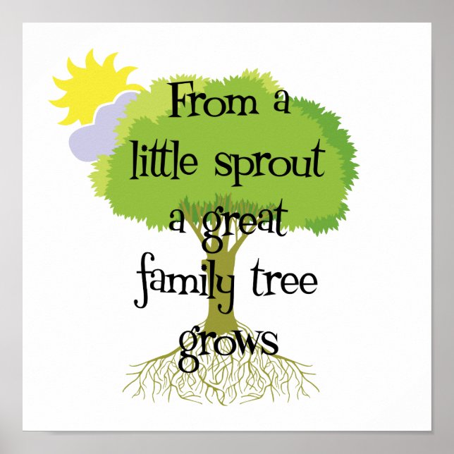 Poster Généalogie Arbre de la famille Little Sprout (Devant)