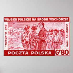 Poster Général 2ème guerre mondiale Sikorski