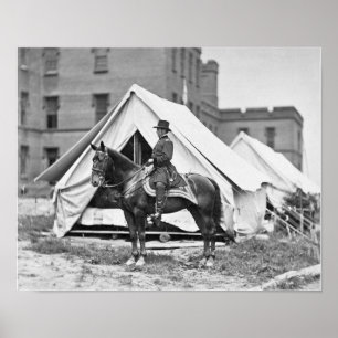 Poster General Joseph Hooker On Horseback