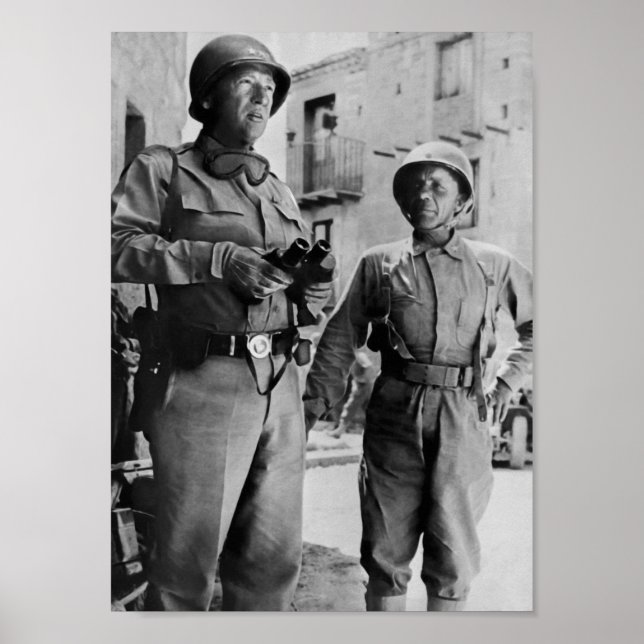 Poster Général Patton et Teddy Roosevelt Jr - 2ÈME GUERRE (Devant)
