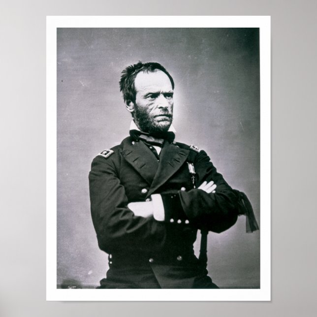 Poster Général William T. Sherman (1820-1891) (photo b/w) (Devant)