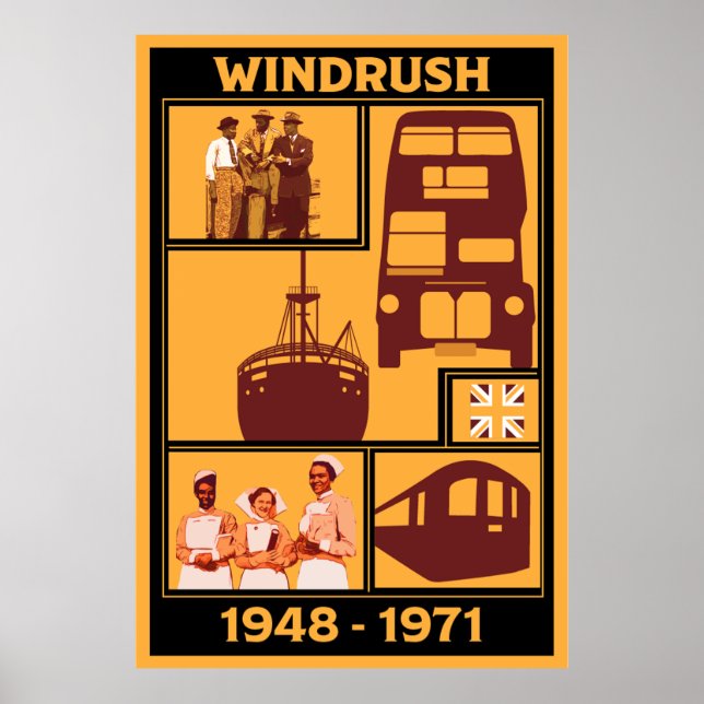 Poster Génération Windrush Histoire britannique (Devant)