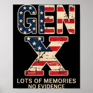 Poster Génération X Beaucoup De Souvenirs Pas De Preuve D