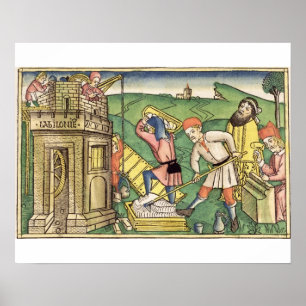 Poster Genèse 11 1-9 construisant la tour de Babel, de t