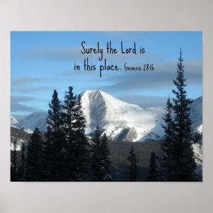 Poster Genèse 28:16 Le Seigneur est certainement dans ce 