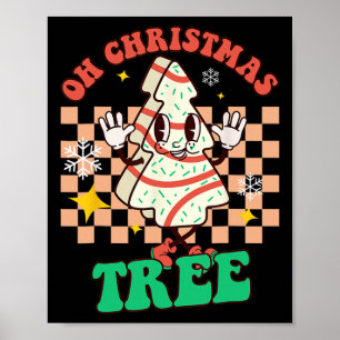 Poster Génial Oh Sapin de Noël Gâteaux Debbie Becky Jen C
