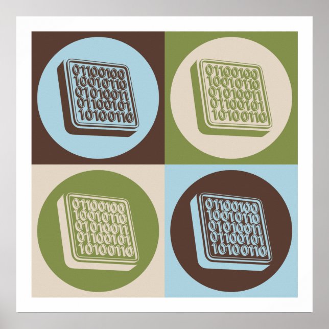 Poster Génie logiciel Pop Art (Devant)