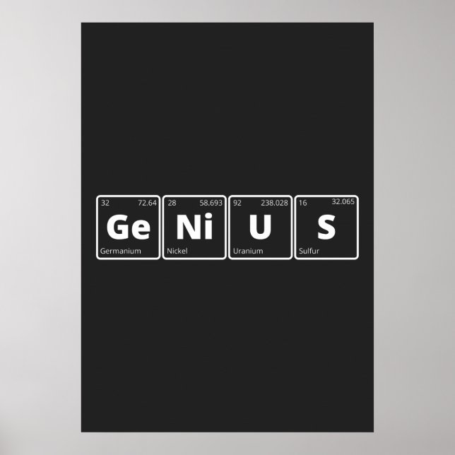 Poster Genius - Periodic Table (Devant)