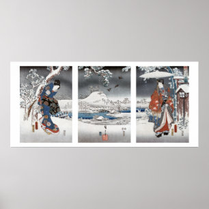 Poster Genji Triptyque Moderne
