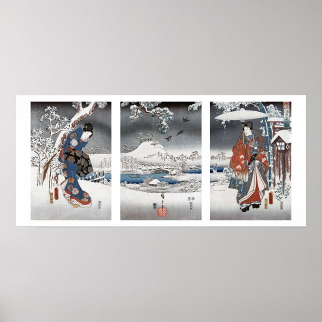 Poster Genji Triptyque Moderne (Devant)