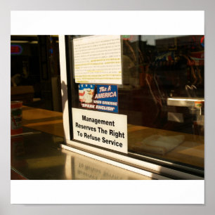 Poster Genos Cheesesteaks Lors De La Commande Parlez Angl