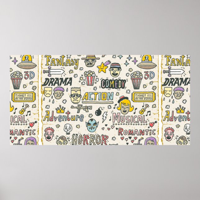 Poster Genres de film. Spectacles TV, série Funny Doodle  (Devant)