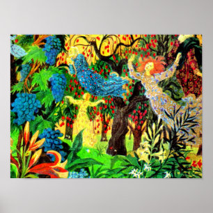 Poster gens de fées dans la forêt