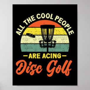 Poster Gens Retro Cool qui réussissent au Disc Golf