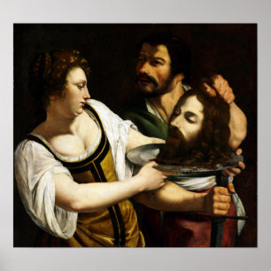 Poster Gentileschi - Salomé avec la tête de Jean-Baptiste