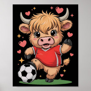 Poster Gentille Footballeuse Vachette Juste Fille Qui Aim