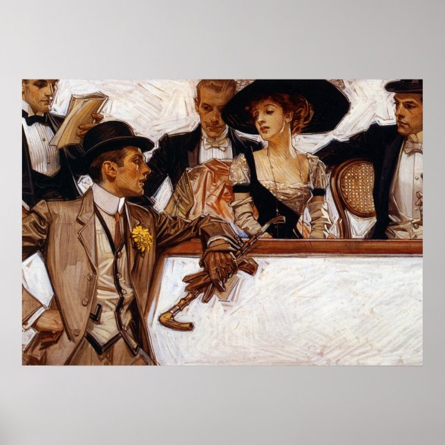 Poster Gentleman, Publicité américaine par Leyendecker (Devant)