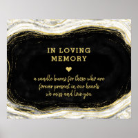 Géode Noir Blanc & Or En Symbole Mémoire Amoureux