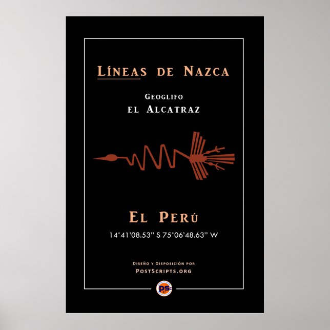 Poster Géoglyphes Nazca-Alcatraz (Devant)