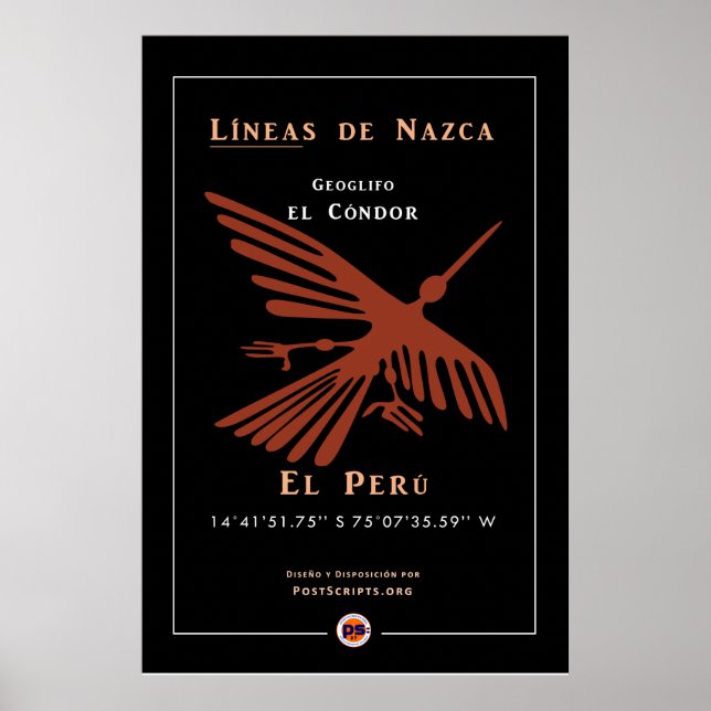 Poster Géoglyphes Nazca-Condor (Devant)