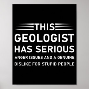 Poster Géologie science de la Terre T-shirt drôle de géol