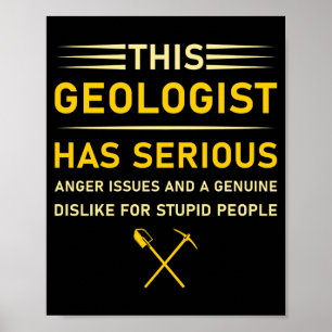 Poster Géologie Science de la Terre T Shirt drôle de géol