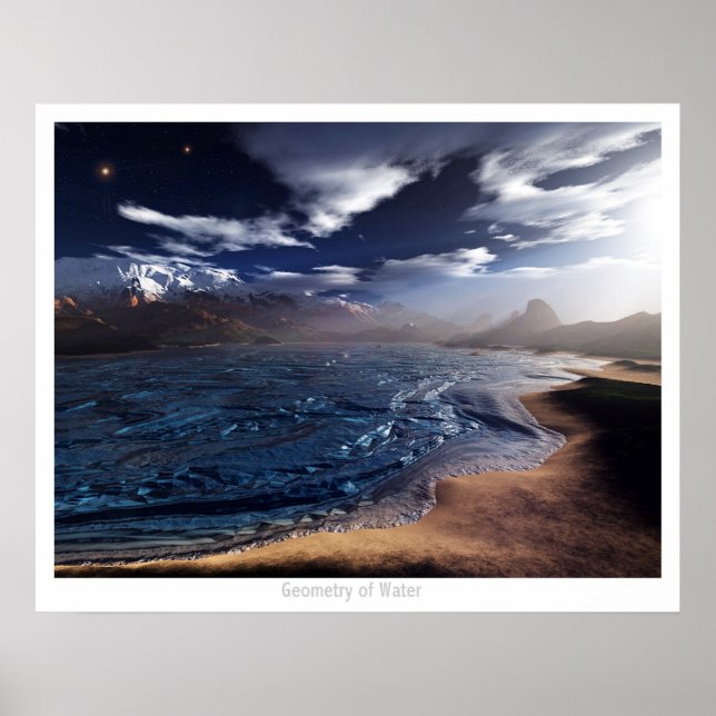 Poster Géométrie de l'eau (Devant)