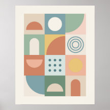 Géométrie Douce Formes Pastel Moderne Pastel